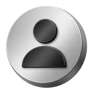 Avatar de usuario en acabado plata 3D como elemento decorativo en la sección de preguntas frecuentes